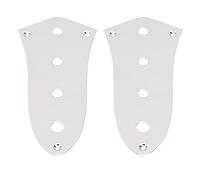 2 piastre di controllo Yootones a 4 fori per basso jazz compatibile con parti per basso Jazz J (argento)