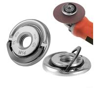 2 piastre di pressatura autobloccanti per smerigliatrice M14 e M10 con dado flangiato per dischi da taglio smeriglio e mole