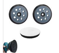 2 piatti abrasivi da 125 mm, in , per Makita, piastra abrasiva da 125 mm, con , accessori per Makita BO5041, BO5031, BO5021, M9204, levigatrice orbitale (8 fori a 3 occhi)