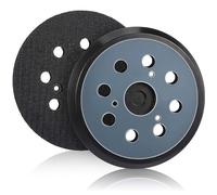 2 piatti abrasivi da 125 mm, in velcro, per Bosch, piastra abrasiva da 125 mm, con velcro, accessori per levigatrice orbitale PEX 300/400 AE/4000 AE/AdvancedOrbit 18 (nero, occhio a 8 fori)