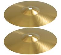 2 piatti da 25,4 cm, piatti in ottone per batteria, piatti jazz e rock, il tono è luminoso, l'installazione è facile