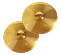2 piatti Hi Hat da 30,5 cm, in lega, per batteria, strumento a percussione dorato con suono nitido, leggeri e facili da installare