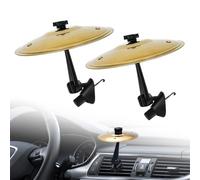 2 piatti per auto, per bocchetta dell'aria dell'auto, mini tamburo, per amanti della musica e batteristi, universali, per tutti i veicoli, installazione durevole e senza attrezzi