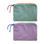 2 Piccole Borse Cosmetici, Piccola Griglia, Borsa Di Stoccaggio, Borsa Multifunzionale Da Viaggio, Portafoglio, Conservazione Di Accessori Cosmetici, multicolore, Classico