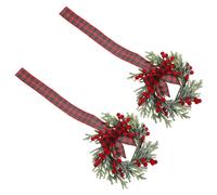 2 piccole ghirlande di bacche rosse: ghirlanda natalizia da appendere con