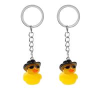 2 Piccoli Portachiavi A Forma Di Anatra Gialla, Simpatici Ciondoli A Forma Di Cartone Animato, Squisiti Mini Ciondoli A Forma Di Anatra, Portachiavi A Forma Di Anatra Carino Celebrità Net.