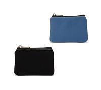 2 piccoli portafogli, portamonete con clip per monete, tasca con cerniera in tela, portafoglio da donna e piccola tasca, piccolo portafoglio da uomo, taxi, Nero e blu, 12,5 * 8,5 cm, Fashion