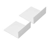 2 Piccoli Ripiani Sospesi in Acrilico, Mini Scaffale da Parete, con Adesivo, per L'arredamento della del Bagno (WHITE)