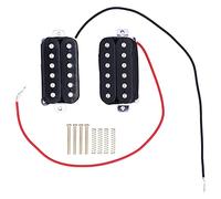 2 pickup humbucker per chitarra elettrica ST SQ, pickup a doppia bobina con magnete in ceramica, design senza rumore con incapsulamento in cera, completo di viti e molle, nero 50#