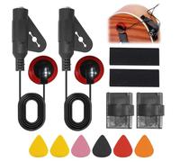 2 pickup senza trapano e 6 plettri, pickup per chitarra acustica, compatibile con manopole di controllo del volume e manopole del volume della chitarra, chitarra elettrica Acústica, ideale per