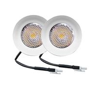 2-Piece Cooker Range Hood Light 25m Hole 1.5W 12V DC LED Cabinet EL Connector Recessed Mini Lamp 15W Halogen Bulb(Wh 6000K,EL connector)