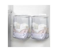 2 Piece Foldable Dirty Laundry Hamper,wall Mounted Laundry Hamper with Removable Storage Basket,381726cm Toy Hamper for Boy Girl Nursery Room (grey)