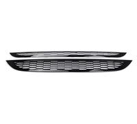 2-Piece Front bumper Upper Lower grille Cover Glossy Black Honeycomb Mesh | for MINI One, for R50, for R52, for R53, for 2002-2006, for Front grille, for Grill Guard