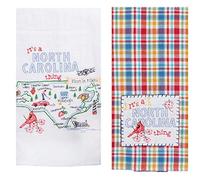 2 Piece Kay Dee Home State of North Carolina Embroidered Kitchen Towel Bundle