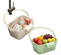 2-piece Multifunctional Sink Storage Holder Colander Is A Food Waste Filte