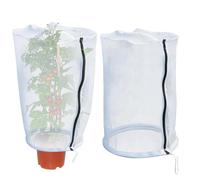 2 Pieces Barrier Netting With Drawstring Garden Mesh Fruit Tree Netting Bird Protection Vegetable Net Plant Cover For Protect
