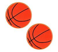 2 Pieces Basketball Tactical Patch Hook & Loop Embroidered Applique Sport Basketball Logo Emblem Patch for Bags Backpack Uniform Vest Clothes Outdoor Sport Jersey