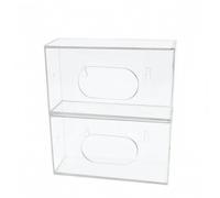 2 Pieces Box Rettangolare Trasparente Montaggio a Parete Organizzazione Casa