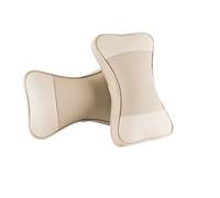 2 Pieces Car Neck Pillows Leather Rest Cushion Pad Pillow Auto Seat Head Cushions Headrest Interior Accessories per Guida(Color 2)