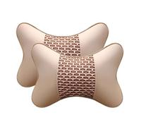 2 Pieces Car PU Leather Headrest Neck Pillow Head Pillows Seat Back Support Cushion per Guida(Color 1)