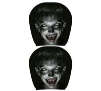2 Pieces Car Seat Head Cover Elastic Scary Rear Pillow Decorations Wrap