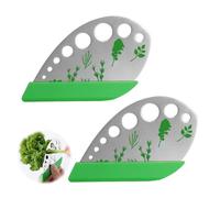 2 Pièces Décapant à Herbes en Acier Inoxydable, Effeuilleuse 9 Trous pour Chou Frisé, Romarin, Thym, Basilic, Ustensile de Cuisine Multifonction pour Herbes Aromatiques, Fruits et Légumes