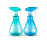 2 Pieces| Empty Mist Water Spray Bottles for Cleaning, Gardening, Hairdressing| 500ml (Blue and Green)