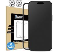 2 Pieces Pellicola Opaca per iPhone 16 Pro Vetro Temperato Opaco HD Durezza 9H