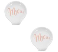 2 Pieces Poggia Cucchiaio Da Minestra Porta Cucchiaini Caffè Ceramica