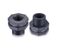 2 Pieces PVC Bulkhead Fitting for Rain Barrels, Aquariums, Water Tanks (3/4 Inch)