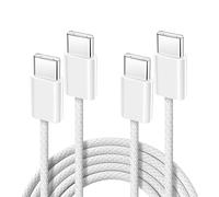 2 Pieces USB C to USB C Cable, [1.5m+1.5m] 60W Type C Cavo Quick Charge, Type C Nylon Braided Cavi Compatible with iPhone 15 16 Pro Max/Plus Pro/Air MacBook Samsung Galaxy S23 S22 S24