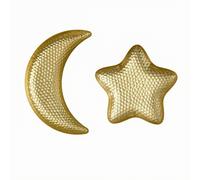 2 Pieces Vassoio a Mezzaluna Profilo Basso Vassoio a Stella Design Decorativo