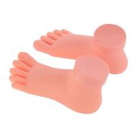 2 Piede Leggero in Gel Pezzi di Pratica Silice per Nail Art | Manicure e Pedicure, Elasticità Buona, Colore Beige, per Ragazze e Signore, Strumento Formativo