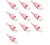 2 piedi Cat6 Ethernet Network Patch Cavi Rosa RJ45 m/m (confezione da 10)