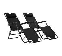 2 piedini per lettino pieghevoli con acciaio, lettino da esterno nero, mobili da giardino, piscina, forniture per la casa, decorazioni