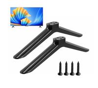2 piedini per supporto TV, gambe universali compatibili con la maggior parte delle Smart TV, base universale di ricambio per TV da 24 a 55 pollici, piedini in plastica antiscivolo con viti incluse