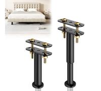 2 piedini regolabili in altezza, 18 - 32 cm, piedini di supporto per telaio del letto e rete a doghe, in metallo, retrattili, per mobili, fino a 450 kg, gambe di supporto in metallo per supporto letto