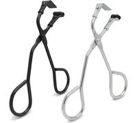 2 piegaciglia con cuscinetti di ricarica, mini piegaciglia per tutte le forme di ciglia, kit di bellezza professionale 2 in 1 con pinzette di precisione, design in acciaio inossidabile per un