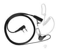 2 Pin Cuffie Walkie Talkie di Sicurezza Auricolare, con Tubo Acustico Trasparente Cuffia Headset et Pulsante PTT Compatibile con Kenwood Radio Bidirezionale Baofeng UV5R 888S RT24 RT27 (150CM)