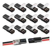 2 Pin Low Voltage Wire Plug-in Connector Double-Wire Quick-Connect Secure Connettori 16-18awg