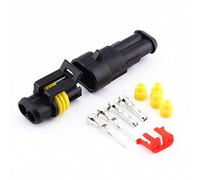 2 Pin Wire Connector Plug, Way Waterproof Electrical 1.5mm Terminals Heat Shrink Quick Locking Wire Harness Sockets For Auto Motorcycle Car Truck