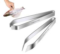 2 pinze a spina di pesce, 11 cm, pinzetta a spina di pesce, pinzetta per pesci, pinzette in acciaio inox, per pesce pollo, anatra, maiale, 2 stili