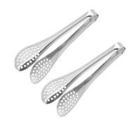 2 pinze da portata in argento da 7 pollici - Mini pinze for ghiaccio in acciaio inossidabile, pinze for zucchero for antipasti, salumi, dessert, tè, bar, caffè