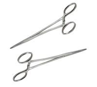 2 pinze per piercing per sfere, 12,5 cm, pinza di bloccaggio per orecchini e sfere, pinzette in acciaio inox, pinza per piercing, design a denti di sega, morsetto con estremità per cucito, saldatura