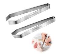 2 pinze per spighe di alta qualità in acciaio inox (11 cm) - Set di pinzette precise e pinze a spina di pesce, rimuove senza fatica, setole di pollo e maiale, lavabili in lavastoviglie