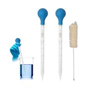 2 pipette in vetro contagocce da 10 ml, con pipetta in vetro, contagocce, contagocce, contagocce spazzole, contagocce per il latte, spazzola per la pulizia trasparente, contagocce