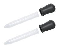 2 Pipette, Pipetta per Liquidi in Vetro da 5 Ml con Grandi Cappucci in Gomma, Contagocce per Pipette da Laboratorio per Esperimenti Scientifici, Gocciolamento di Vernice, Decorazione Alimentare,(Nero)