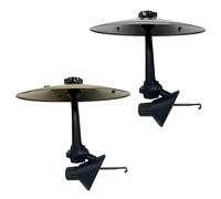2 piscine Cymbal per auto, incidente automobilistico, Cymbals Drum Cymbals per auto, crash, bocchetta di ventilazione girevole a 360°, adatti per tutti i tipi di veicoli (oro + argento)