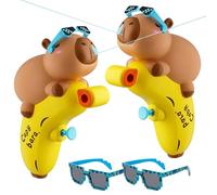 2 pistole ad acqua per bambini con occhiali da sole, piccole pistole ad acqua, 6 - 8 m, perfetta per piscina, spiaggia, giochi d'acqua all'aperto, pistola a spruzzo per attività all'aria aperta