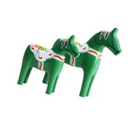 2 Pittura Colorata in Legno Dala Horse Figurine Decori Desktop Ornamenti per Scaffali per Migliorare L'ambiente Home Office Figurina Cavallo in Legno